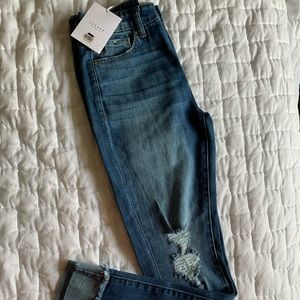 High rise skinny jeans